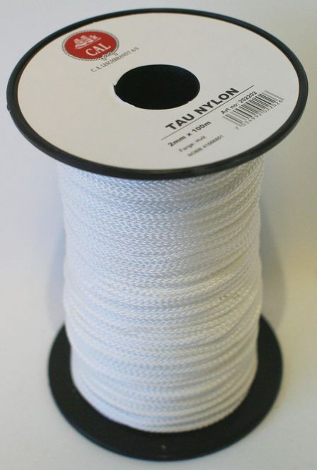 Hovedbilde Tau Nylon Hvit Flettet - rl. á 100m